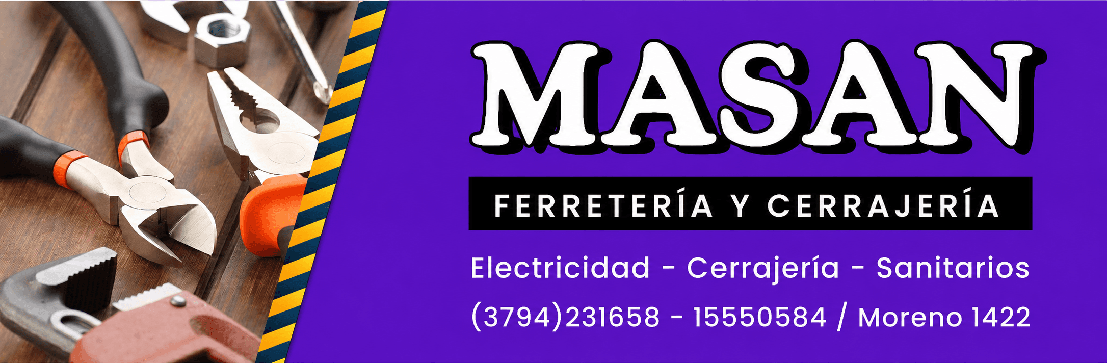 MASAN — Ferretería y Cerrajería · Electricidad, Cerrajería y Sanitarios